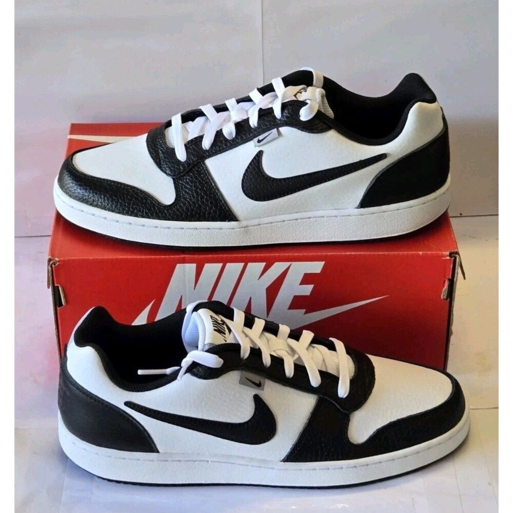 Nike Ebernon Low Prem Men's Size 10 White Black Wolf Grey AQ1774-102